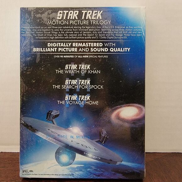 DVD Star Trek Motion Picture Trilogy SEALED - Picture 2 of 2